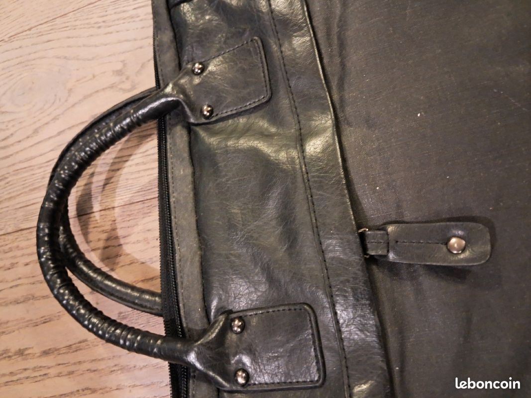 Sac / sacoche Adolfo Domingez cuir noir (image 3)