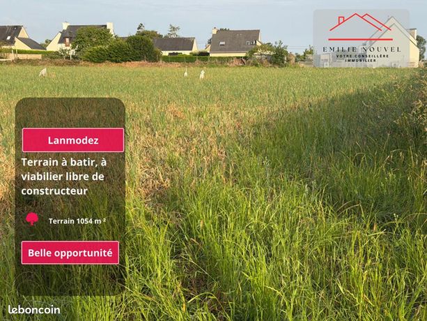 Terrain 1 054 m² Lanmodez