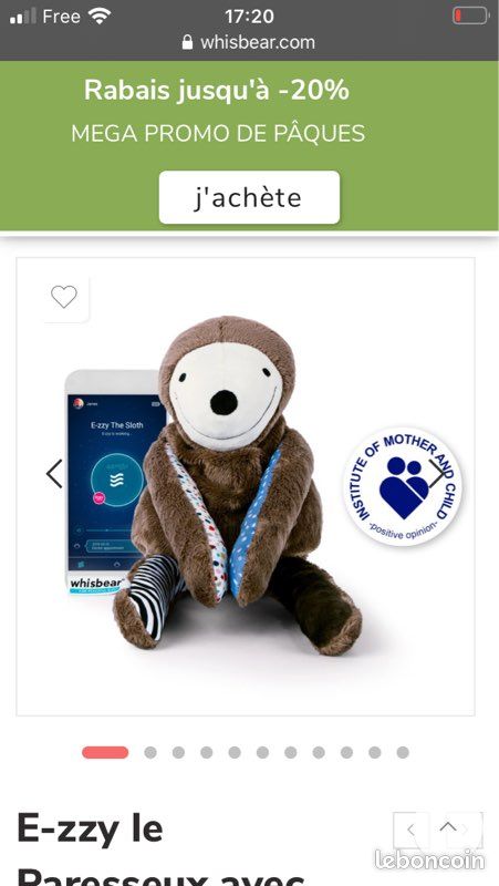 Whisbear doudou Bruit Blanc (image 1)