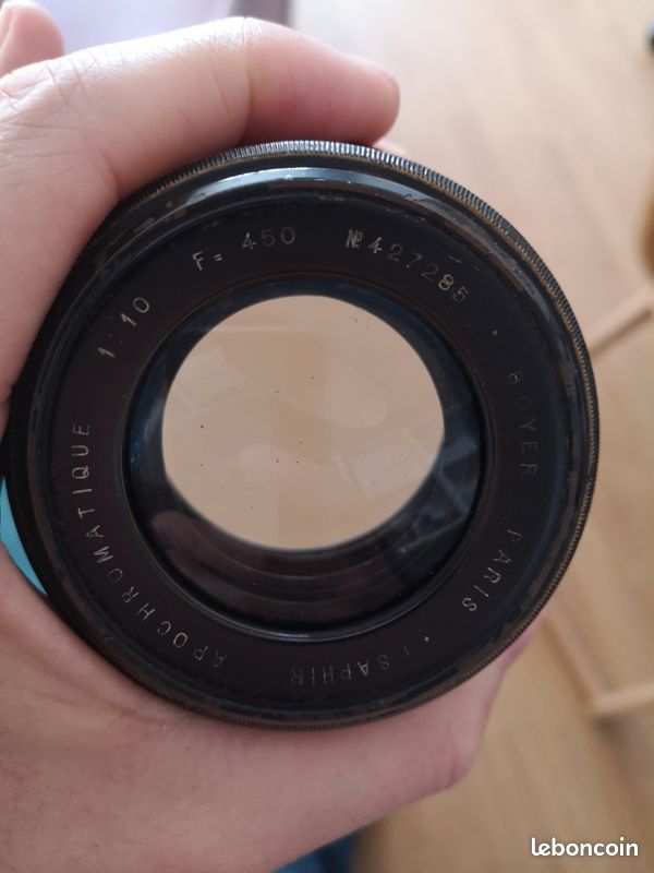 Objectif Ancien Boyer 1:10 F 300 – Lentille Rayée – Pour Pièces Ou Restauration