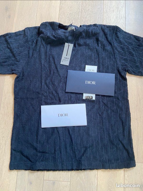 T shirt Dior oblique bleu (image 3)