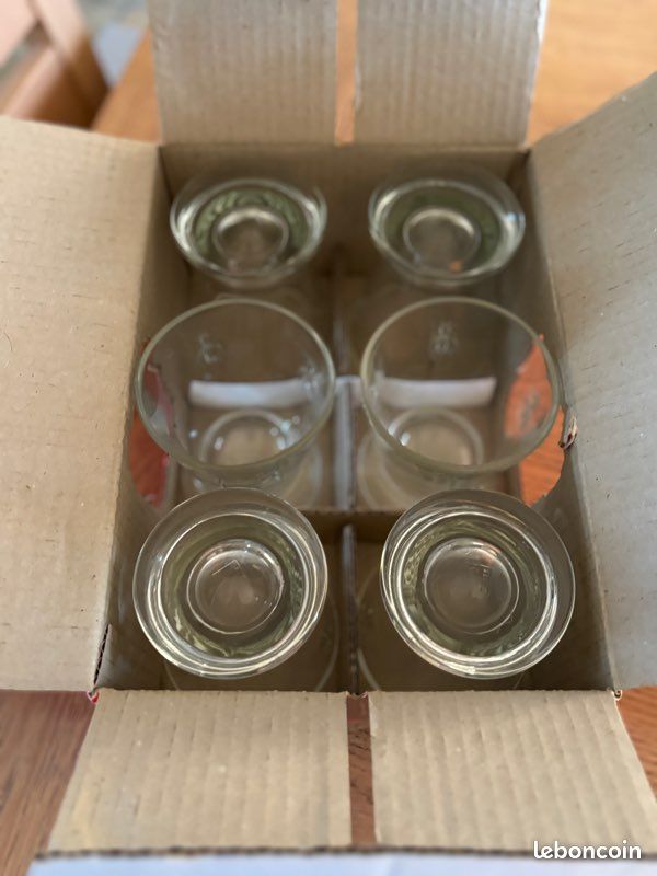 5 Verres La Rochère – Paris Musées, Décor Abeilles, Transparent, Très Bon état
