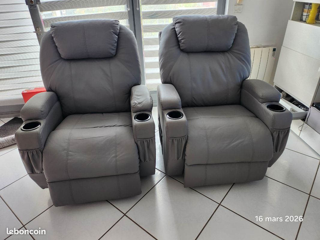 Vend fauteuils simili cuir (image 1)