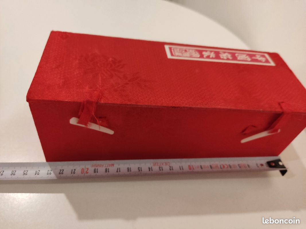 Ancien vase chinois porcelaine coquille d'oeuf avec son étui (image 6)