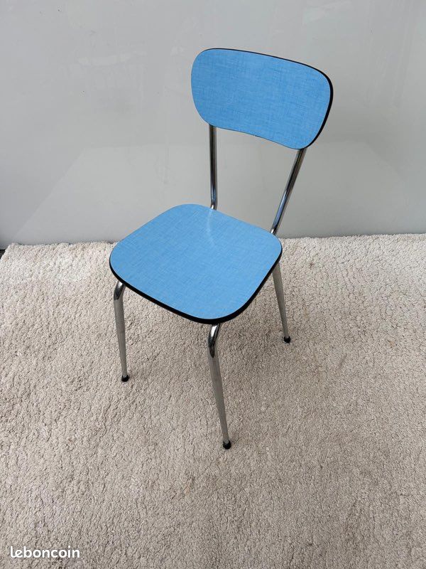 Lot 4 jolies chaises Formica couleur vintage 1970 (image 6)