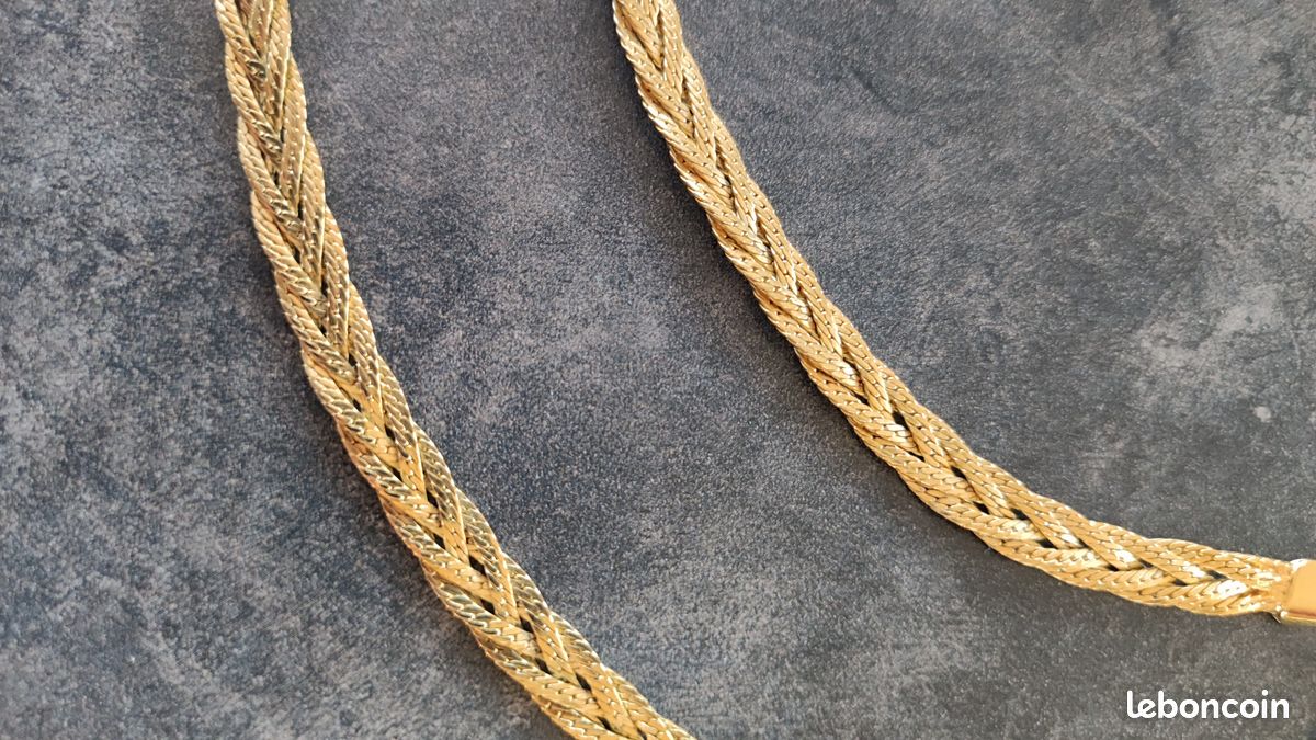 Collier et bracelet chaine tressées (image 4)