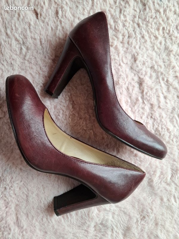 Escarpins cuir femme (image 1)