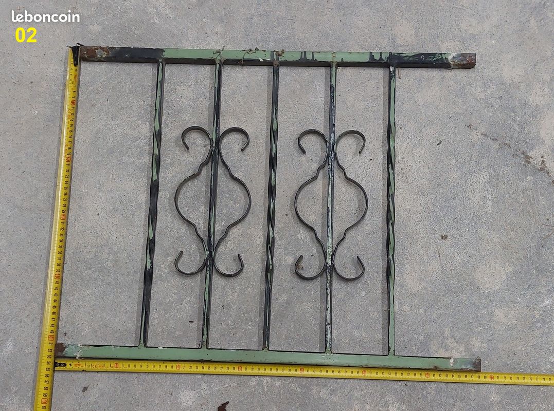 3 Grilles de fenêtre en fer pose en Tableau par scellement (h53, L66) (image 6)