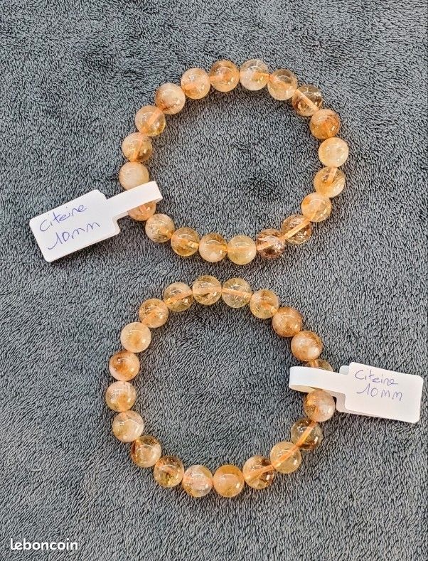 Bracelet citrine 10 mm (image 3)