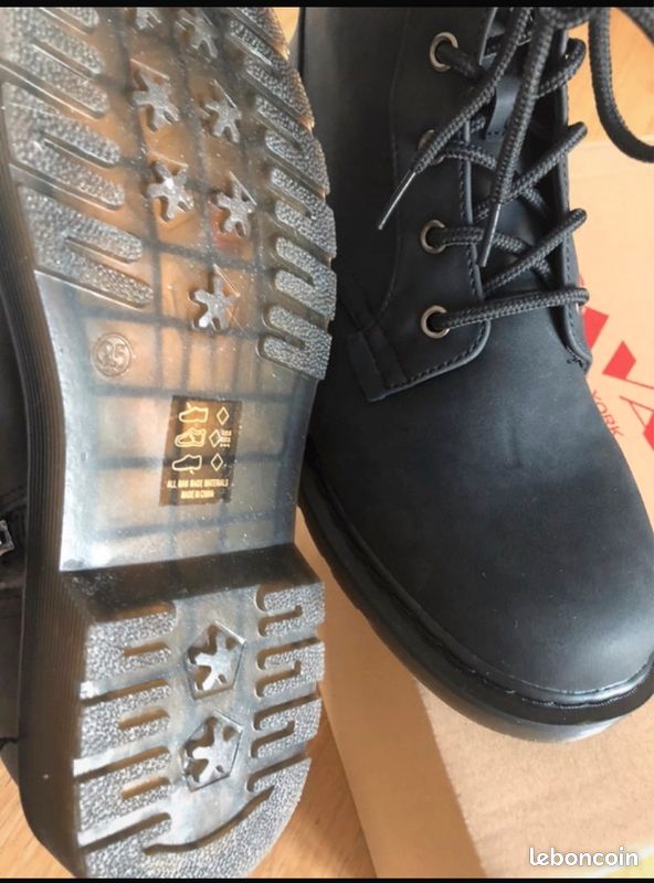 Bottines neuve, Noir mat savaii pt 9,5 40,5 lacets fermeture (image 5)