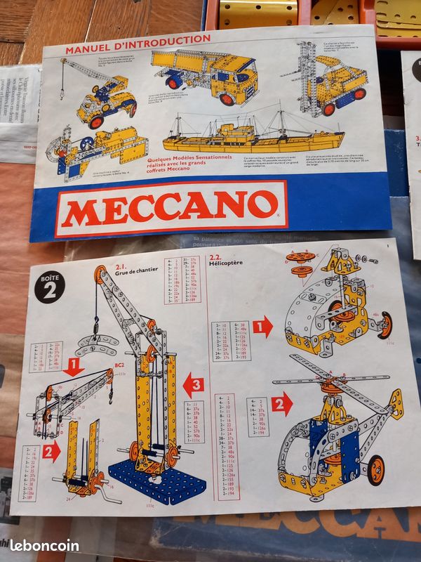 Meccano boite bleu foncé n° 3 complète - période 1970-75