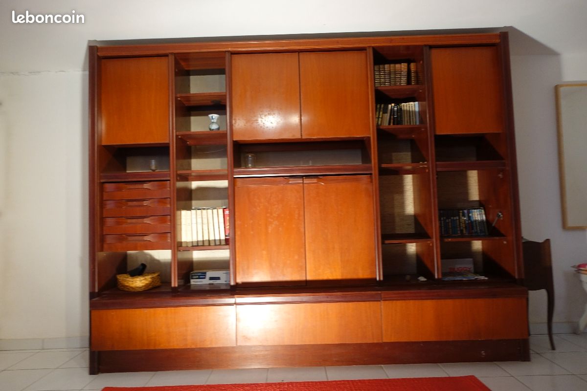 Vends meuble living en bois palissandre (image 1)