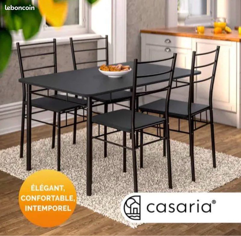 Ensembles de Table de cuisine Noir (image 1)