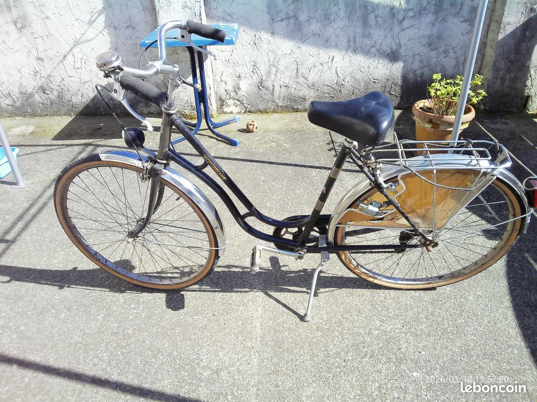 Vélo Ville Vintage Manufrance T53 Restauré – Bleu, Pour Femme, équipé Simplex (eroica)