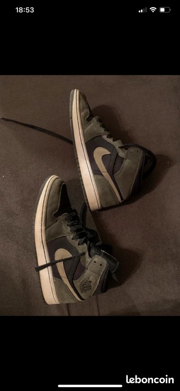 Air Jordan noir et kaki (image 5)