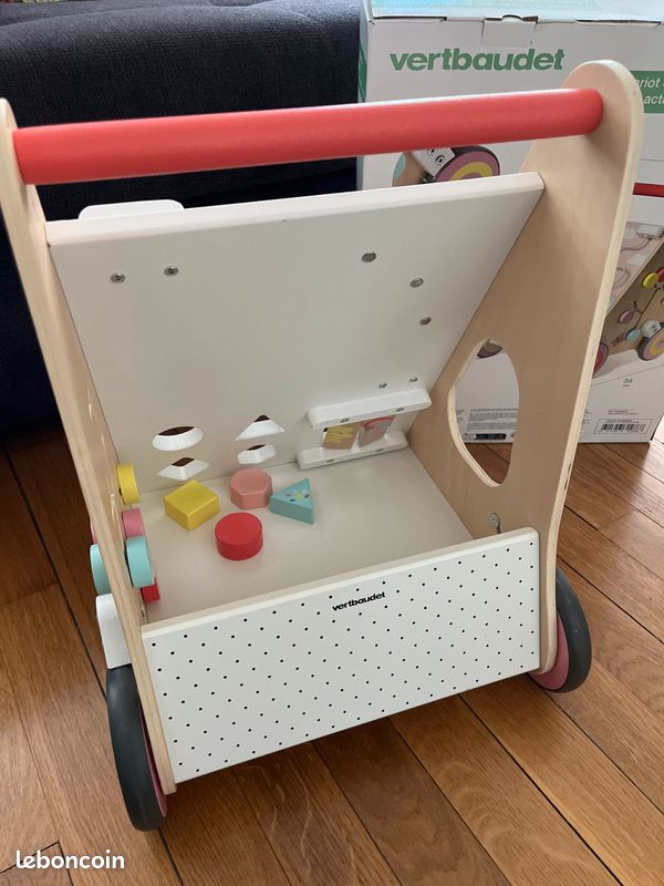 Chariot de marche multi activités en bois Vertbaudet (image 3)