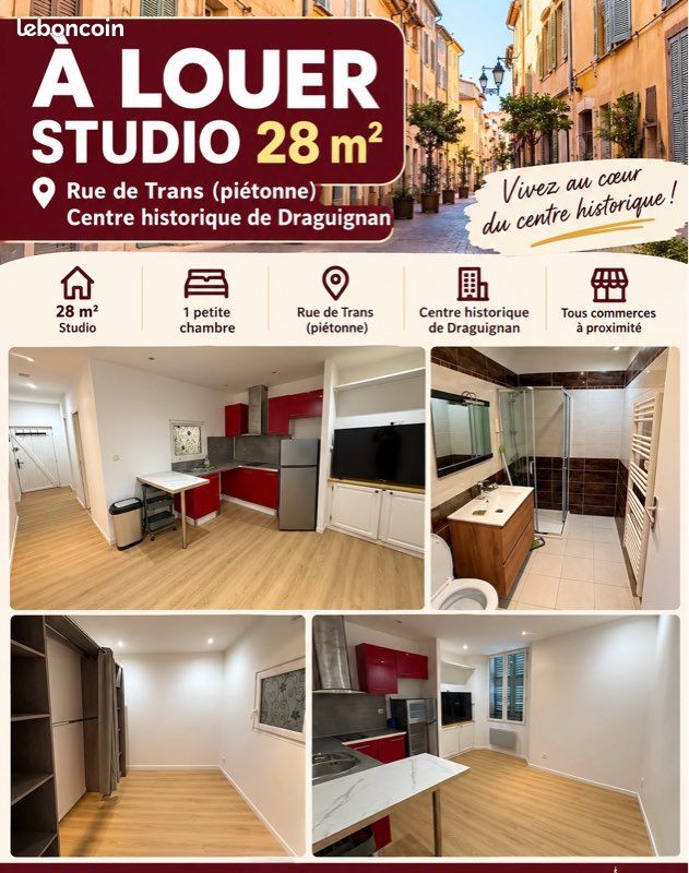 Appartement 2 pièces 28 m² · à Draguignan · 28 m² · 590 €/mois