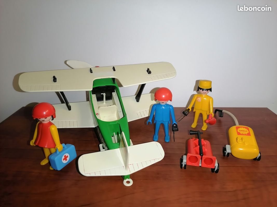 Playmobil 3246 Avion Biplan Pegasus - Boîte System Klicky Vintage