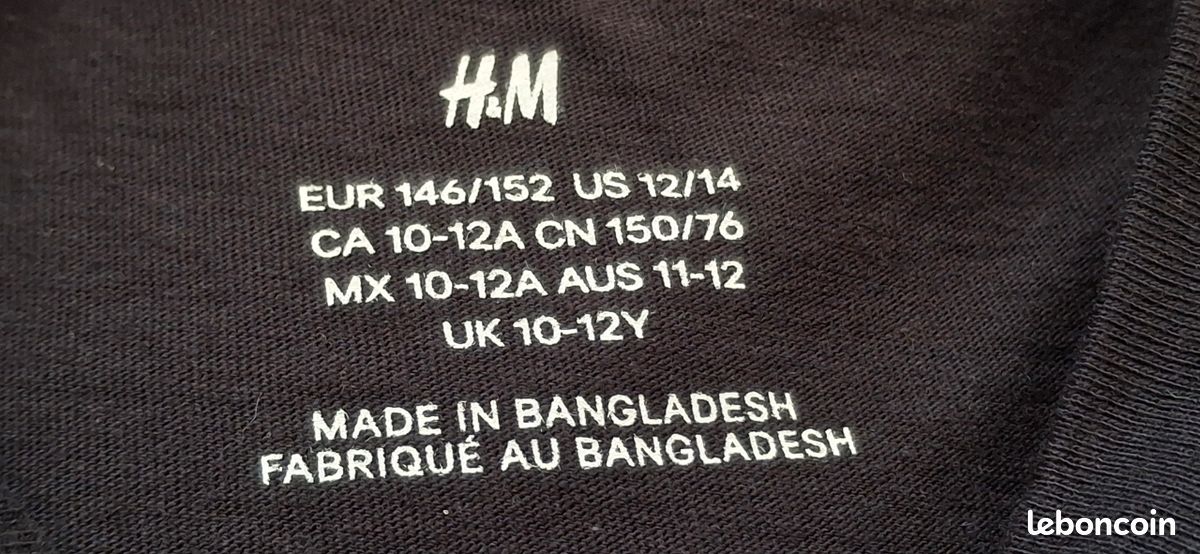 T-Shirt manches longues H&M 10/12 ans (image 4)