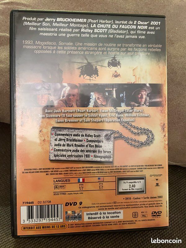 DVD La chute du faucon noir de Ridley Scott (image 3)