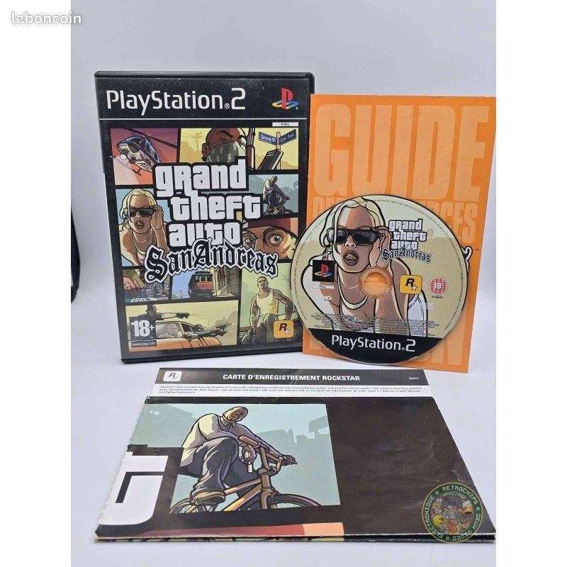 Jeu PS2 Grand Theft Auto San Andreas - Version Française Complet - Bon état