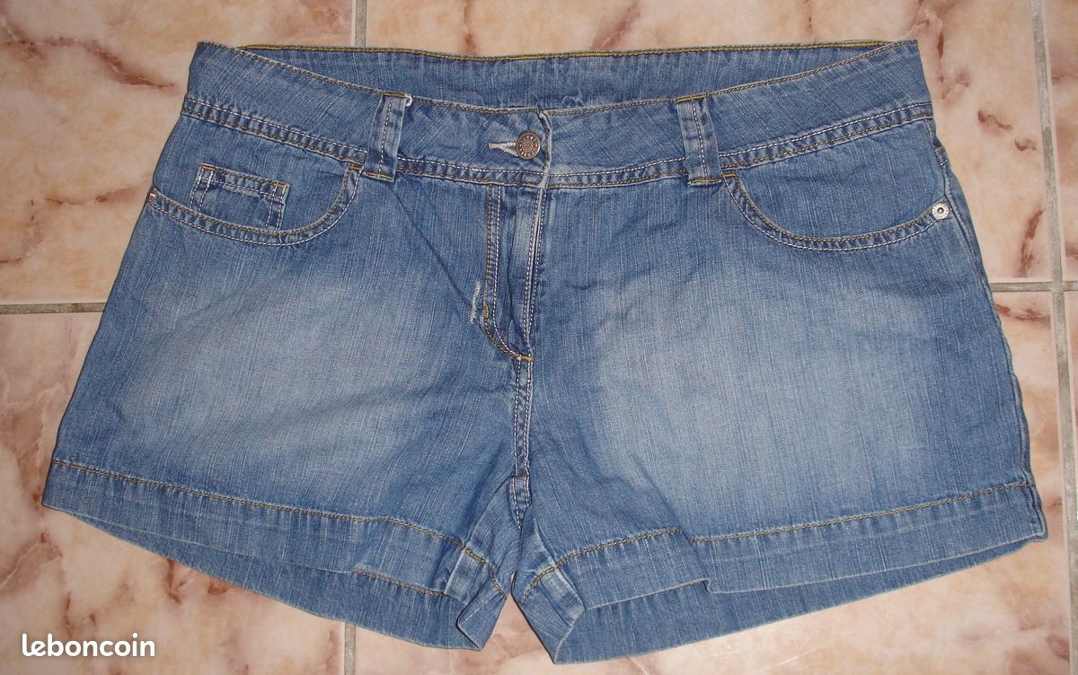 Short jeans femme bleu 44 demin (image 1)