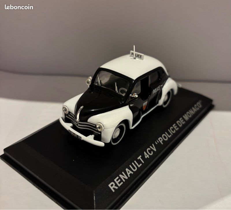 Miniature Renault 4CV Police De Monaco - Altaya Échelle 1:43 - Neuf - Collection