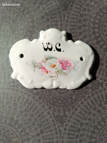 Petite plaque de numéro de porte en céramique 75 x 43 mm - plaque de