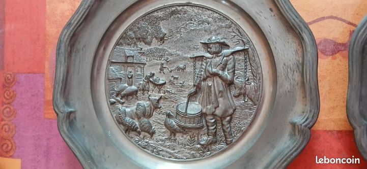 Assiette étain (image 3)