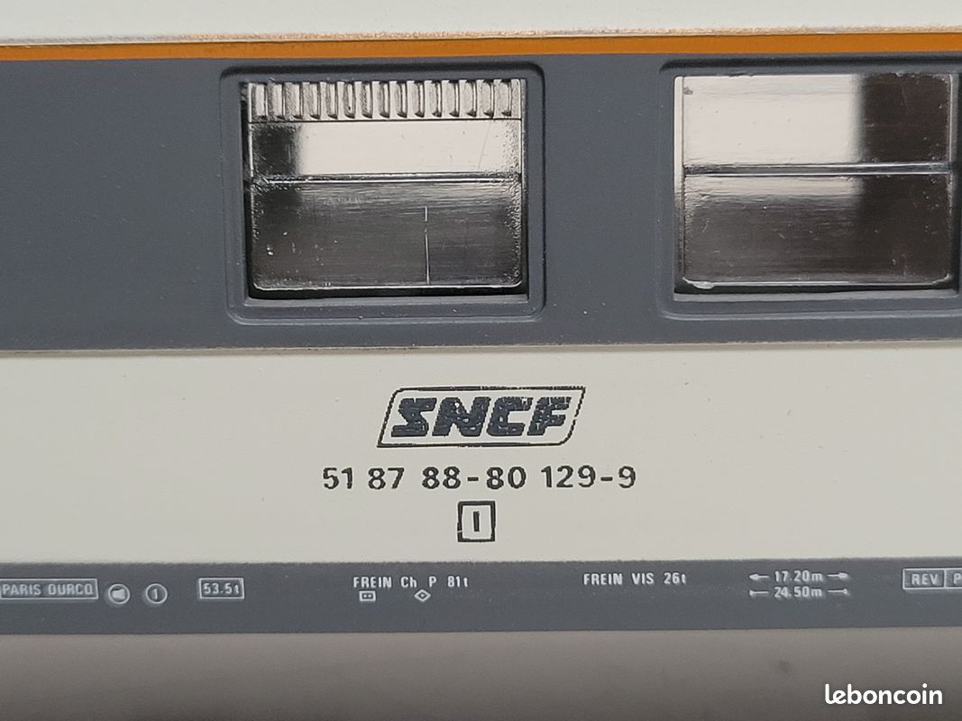 Train wagon N°540100 Voiture SNCF GRILL EXPRESS CORAIL Jouef Ho (image 12)