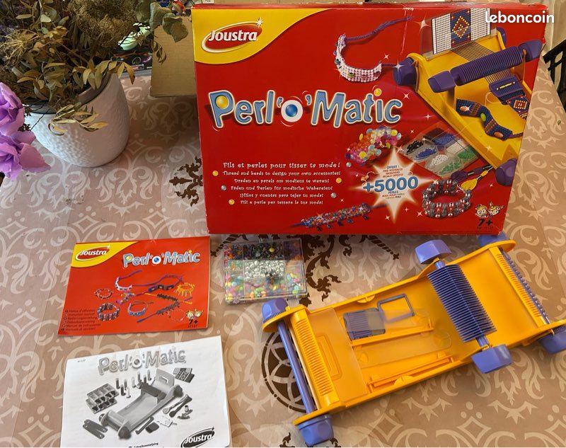 Métier à tisser Perl’o’Matic Joustra vintage + boîte + accessoires (image 1)