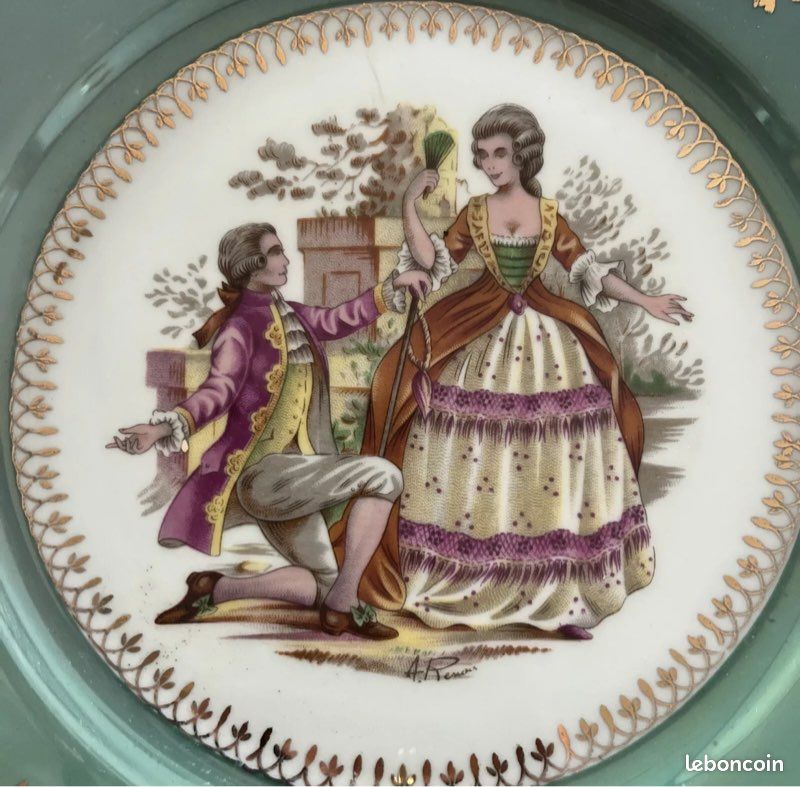 Assiette décorative en porcelaine – Ateliers d’art d’Annet, Limoges (France) (image 2)
