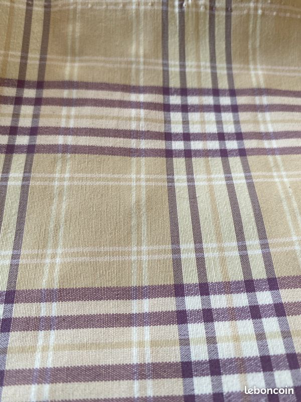 Coupon tissus extensible beige/violet (image 4)