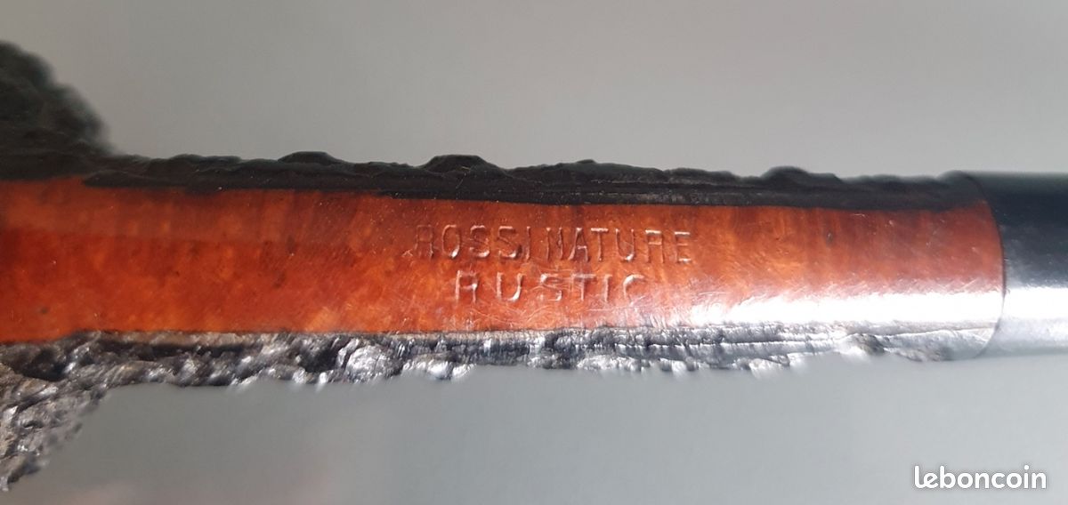 Ancienne Pipe Rossi Nature Rustic en Bruyère, 14.5cm, Made in Italy, Vintage 70 (image 5)
