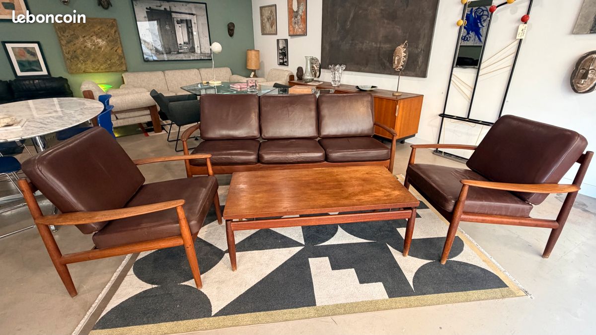 Ensemble Canapé Fauteuil et table basse Scandinave (image 1)