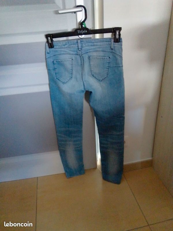 Benetton Skinny Pin Up Jeans Bleu Clair Benetton 36 26w Skinny