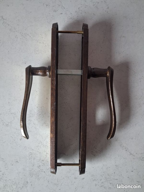 Ensemble de porte poignées laiton doré clanches neuves vintage (image 3)