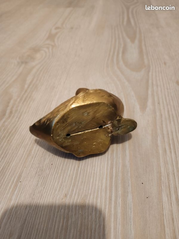 Statuette Vintage Canard et Caneton en Laiton Massif (image 3)