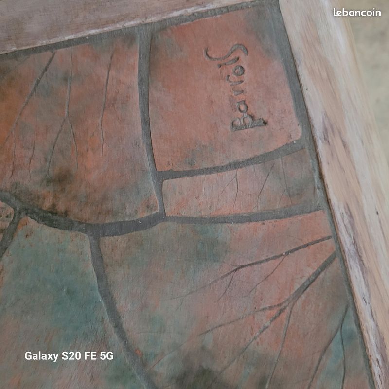 Table basse carrelage et bois massif (image 8)