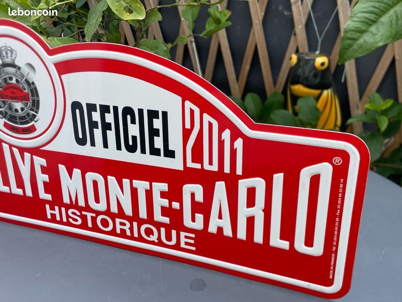 Plaque Officielle Métal Rallye Monte Carlo 2011 – 40 X 20 Cm