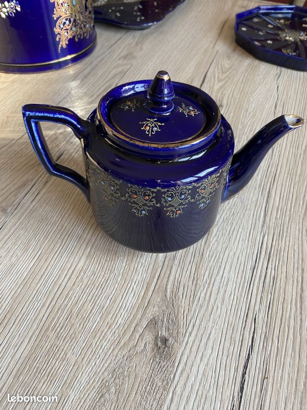 Cache pot et assiette en faïence (image 11)