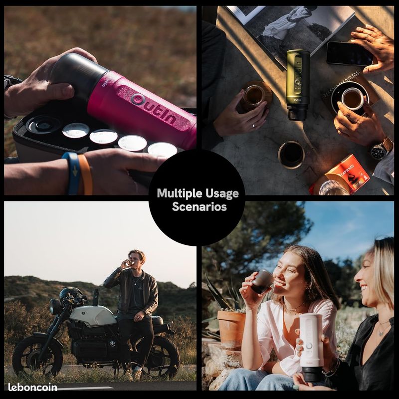 Machine à Expresso Portable Auto-chauffante – 15 Bars, Rechargeable, Compatible Capsules Et Café Moulu