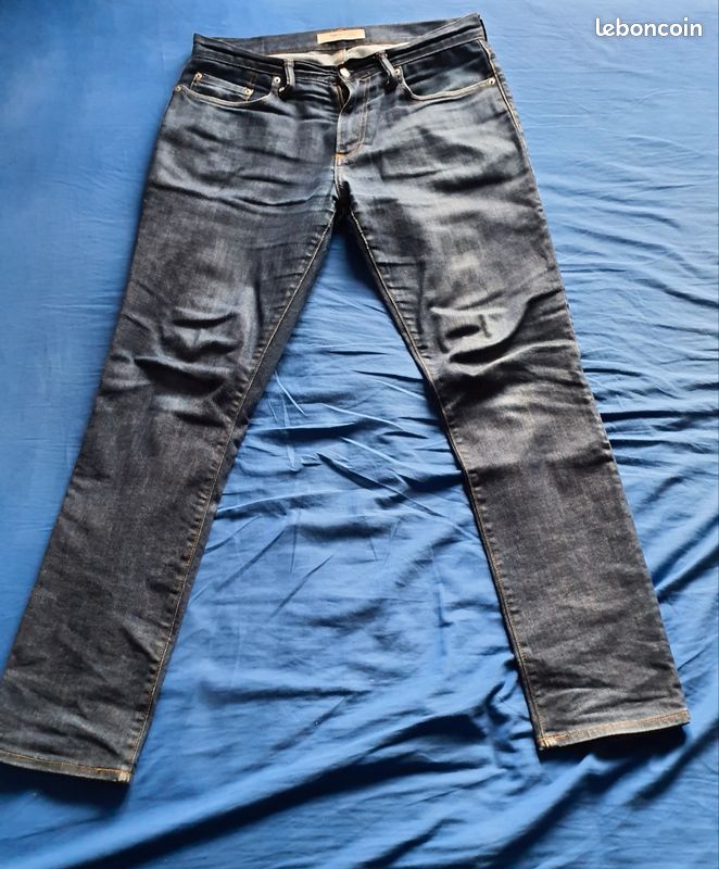 Pantalon GAP Homme 5 Poches Bleu Cobalt - Taille 40x32, Coton Mélangé, Très Bon état