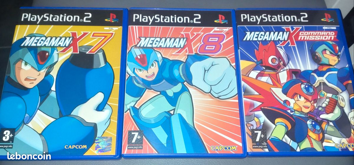 Lot Megaman X7 & X8 & X Command Mission - PS2 pal FR (image 1)
