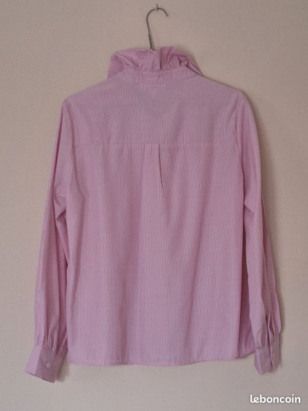 Chemise Jersey Chemisier Femme Chemisier Satin Manches Rose 2 Dentelle 33179