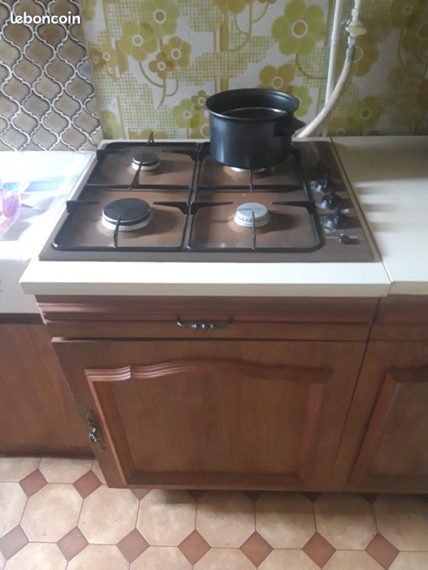Meuble cuisinière avec plaques gaz (image 1)