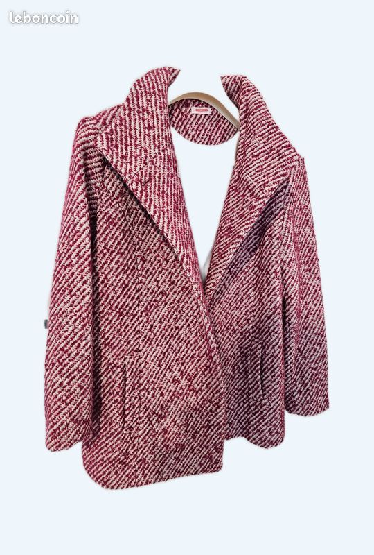 Manteau Thermolactyl mélange laine chiné Damart Rose Vêtements