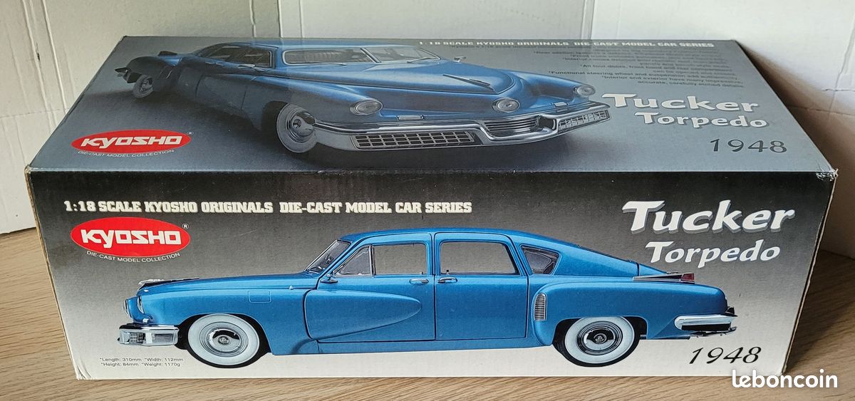 AX168 KYOSHO 1/18 1:18 TUCKER TORPEDO 1948 NOIRE REF 08201K