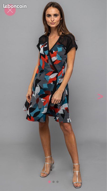 Robe imprimée voile épaule Captain neuve (image 4)
