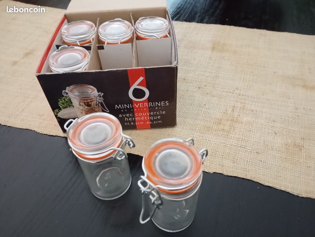 Lot 6 mini verrines en verre (image 1)